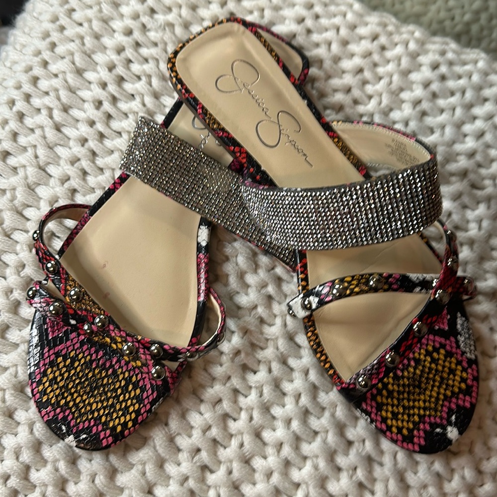 Jessica Simpson Snake Embossed Sandals